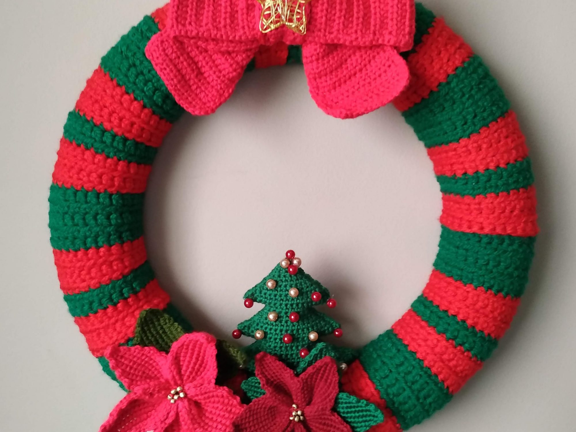 Guirlanda de Natal – Pontos de Crochet